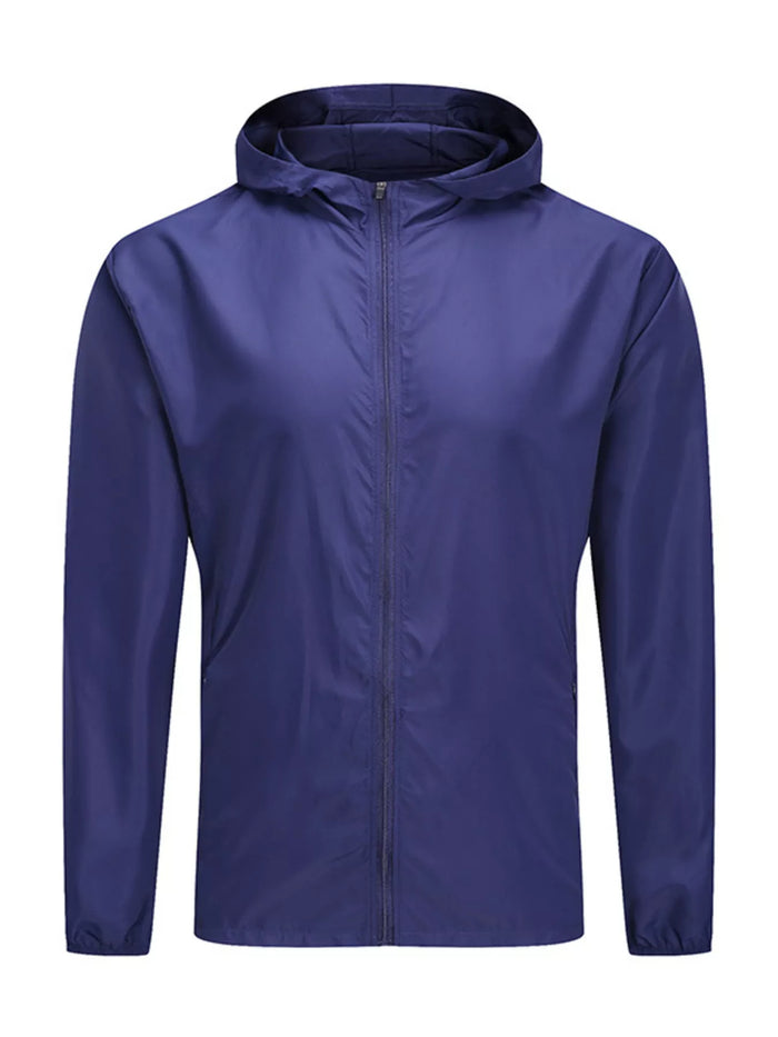 Men's Plus Size Zip Up Long Sleeve Hooded Jacket