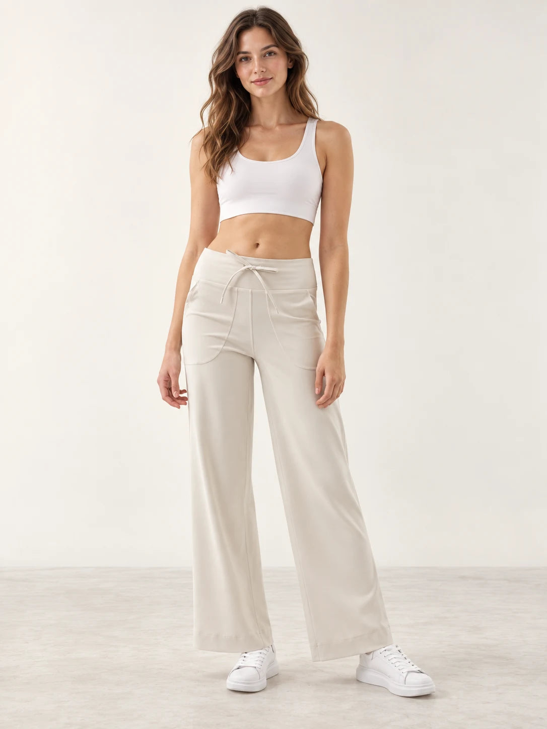 Millennia Drawstring Active Pants with Pockets — Rururemon studio view