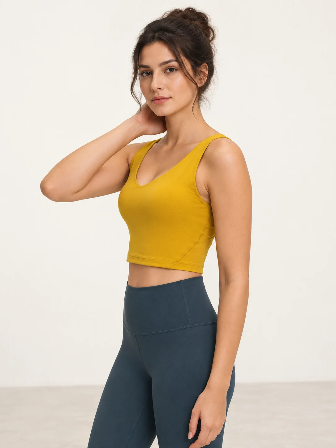 Millennia Scoop Back Sports Bra — Rururemon studio view