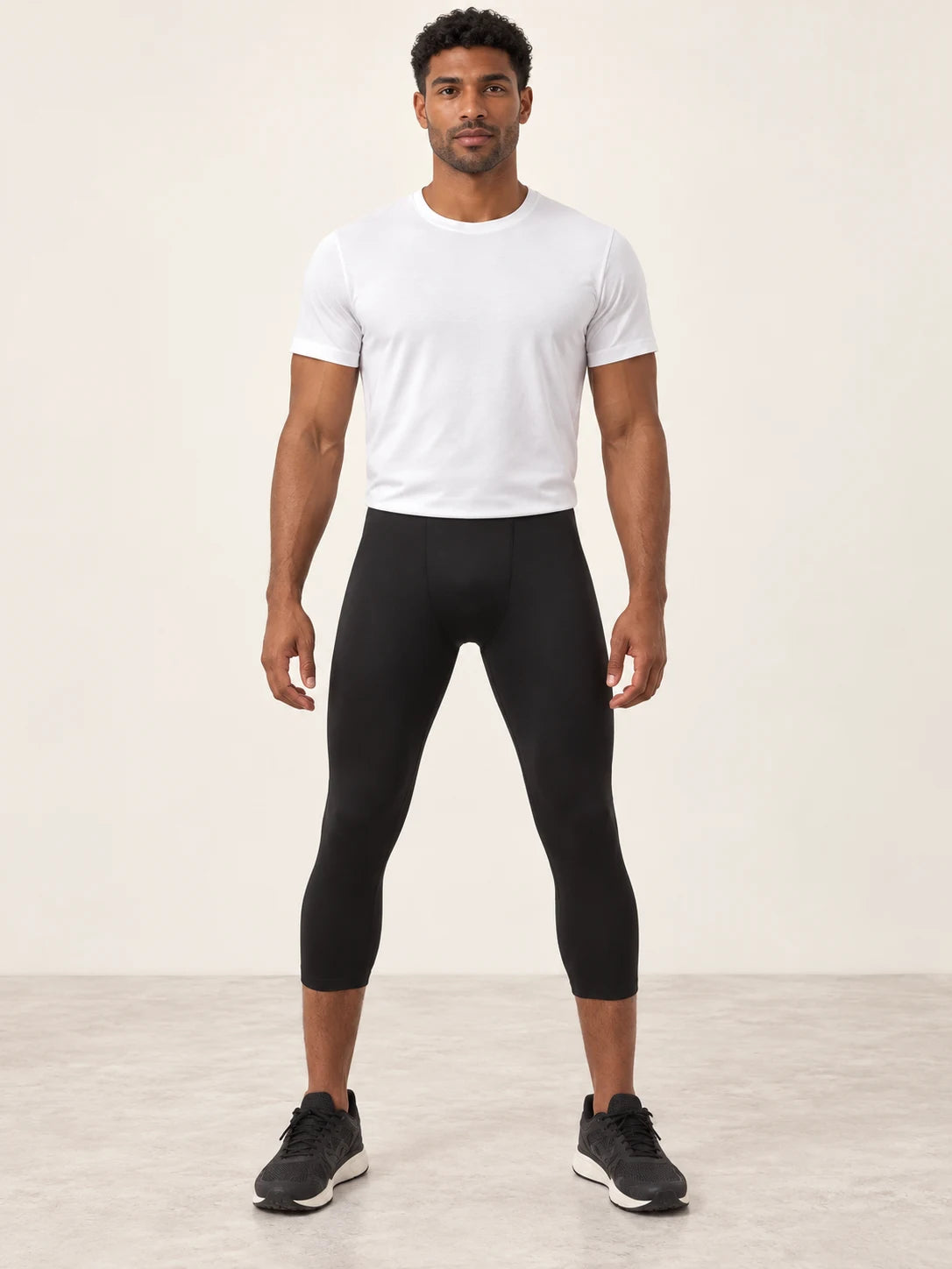 Men's High Waist Active Leggings — Rururemon studio view